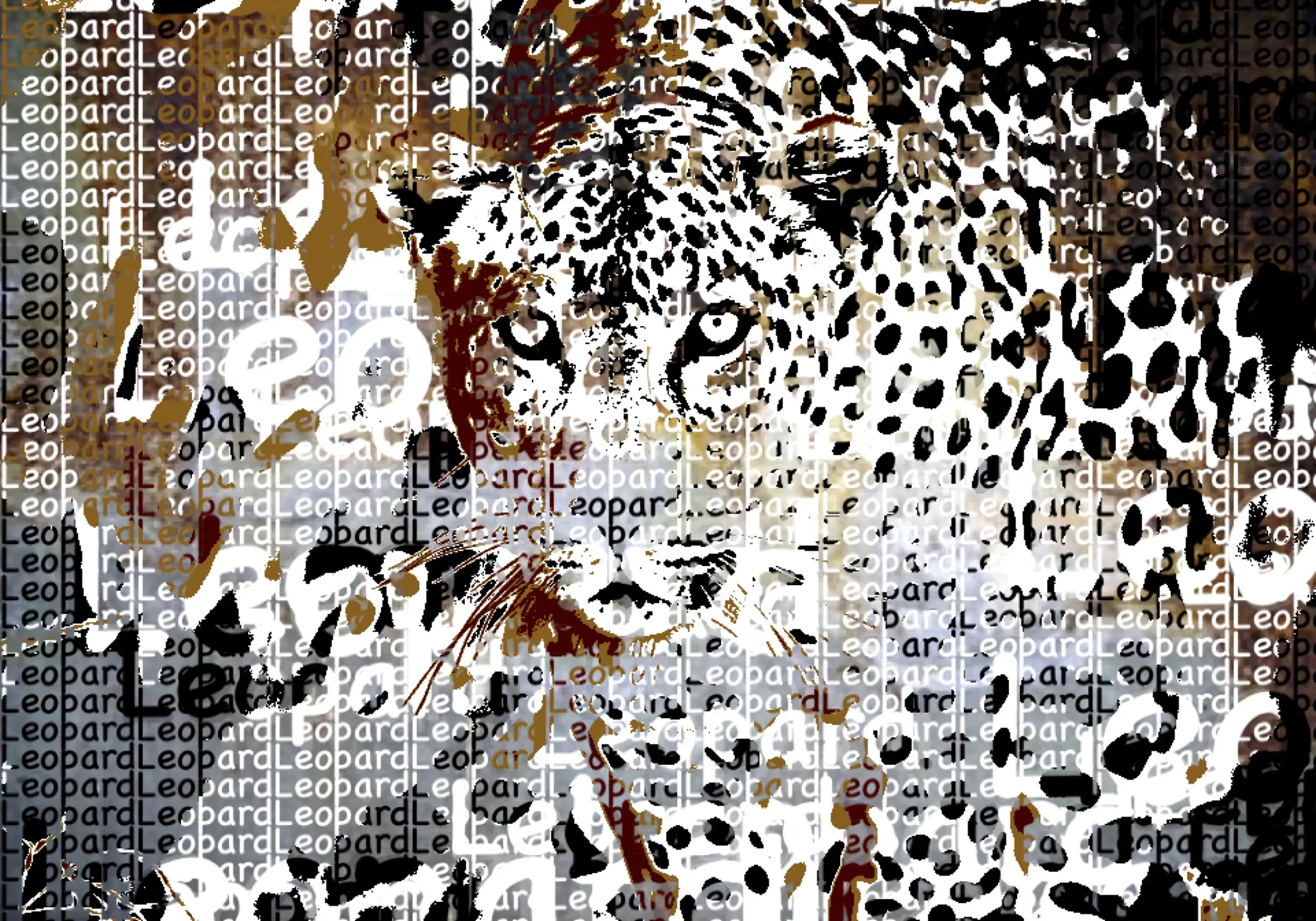 Wandbild (381) Abstracter Leopard präsentiert: Tiere,Abstrakt,Wildtiere,Aus Afrika