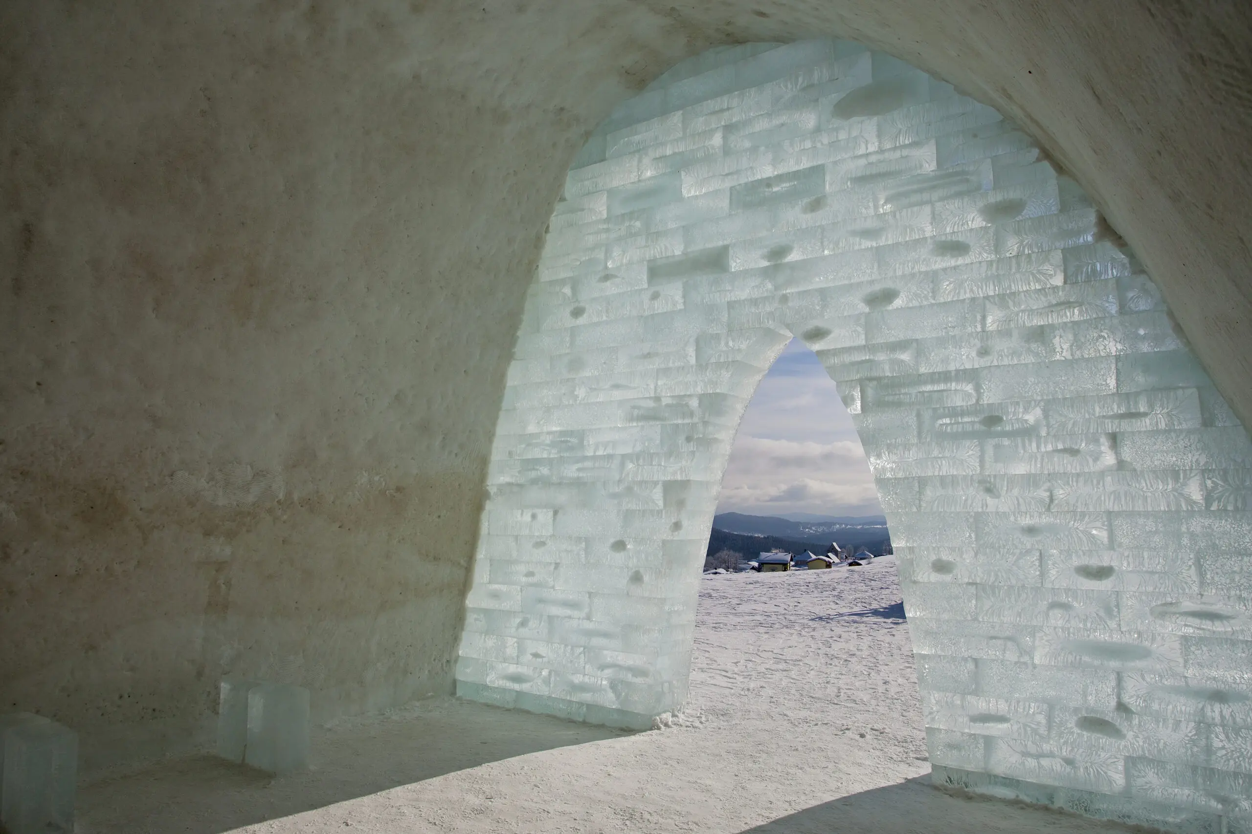 Wandbild (1329) Eiswand präsentiert: Architektur,Häuser
