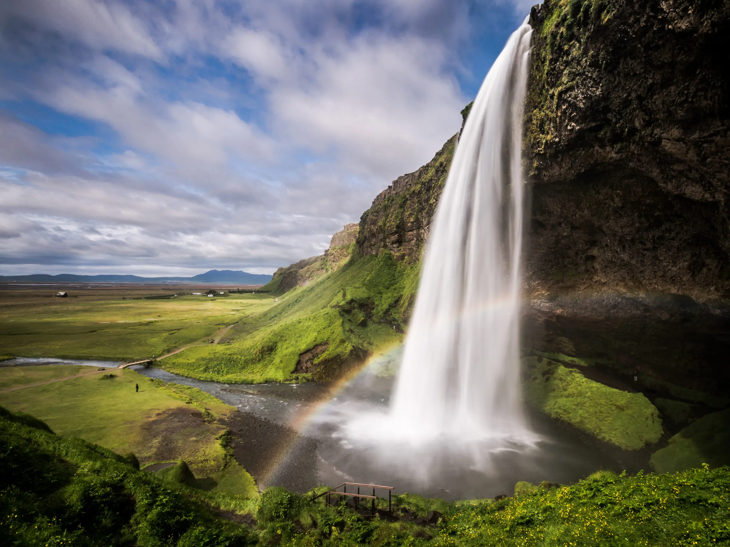 Wandbild (2205) Seljalandsfoss Wasserfall in Island präsentiert: Wasser,Landschaften,Gewässer,Wasserfälle