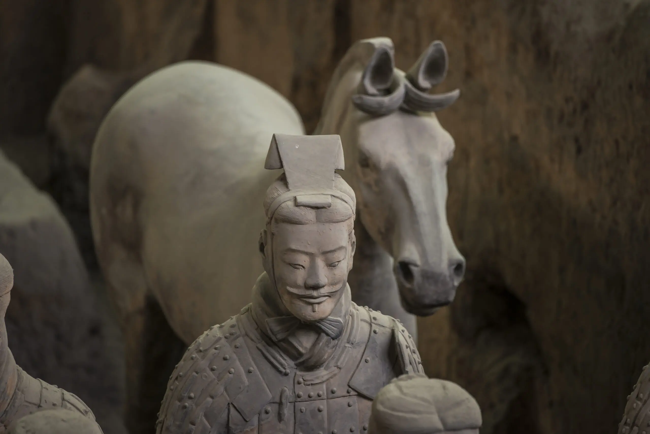Wandbild (2226) Chinese Warrior with Horse präsentiert: Architektur,Sehenswürdigkeiten