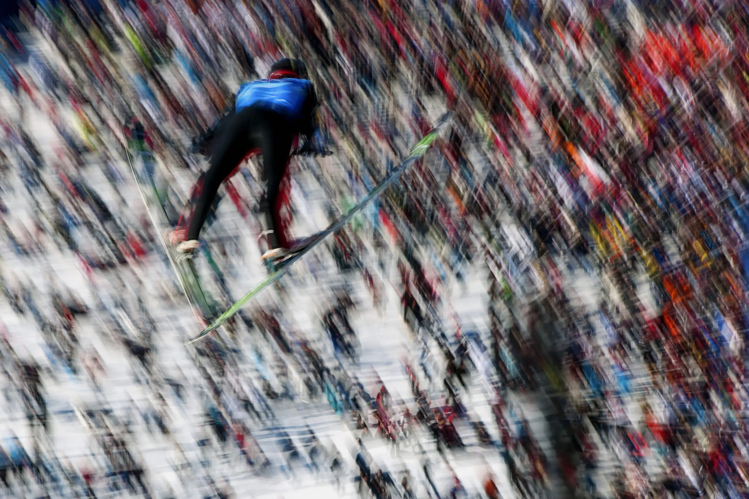 Wandbild (2591) Flugphase präsentiert: Aktion-Bewegung,Aktion pur,Wintersport