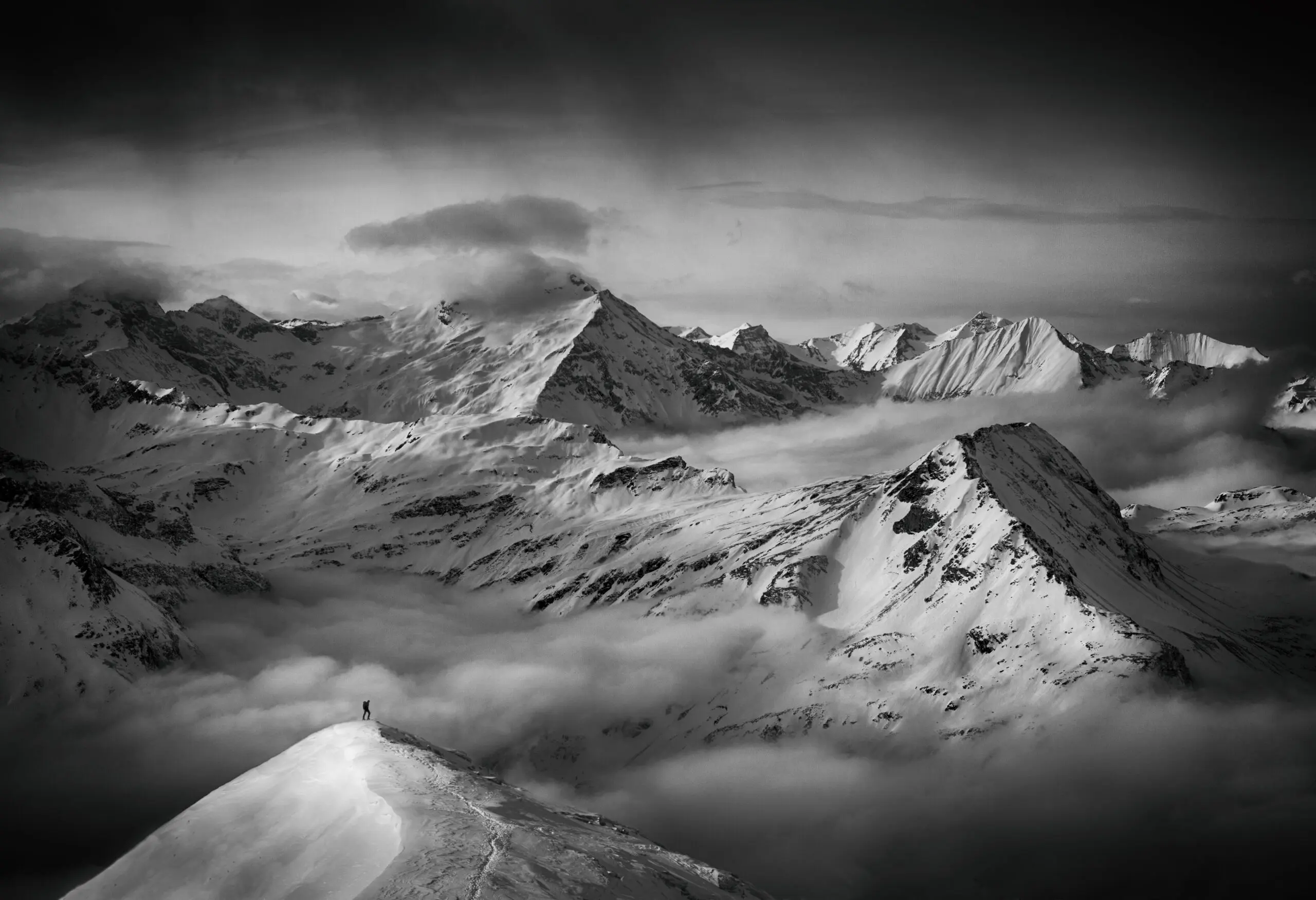 Wandbild (2830) The man and his dream präsentiert: Landschaften,Schnee und Eis,Winter,Berge