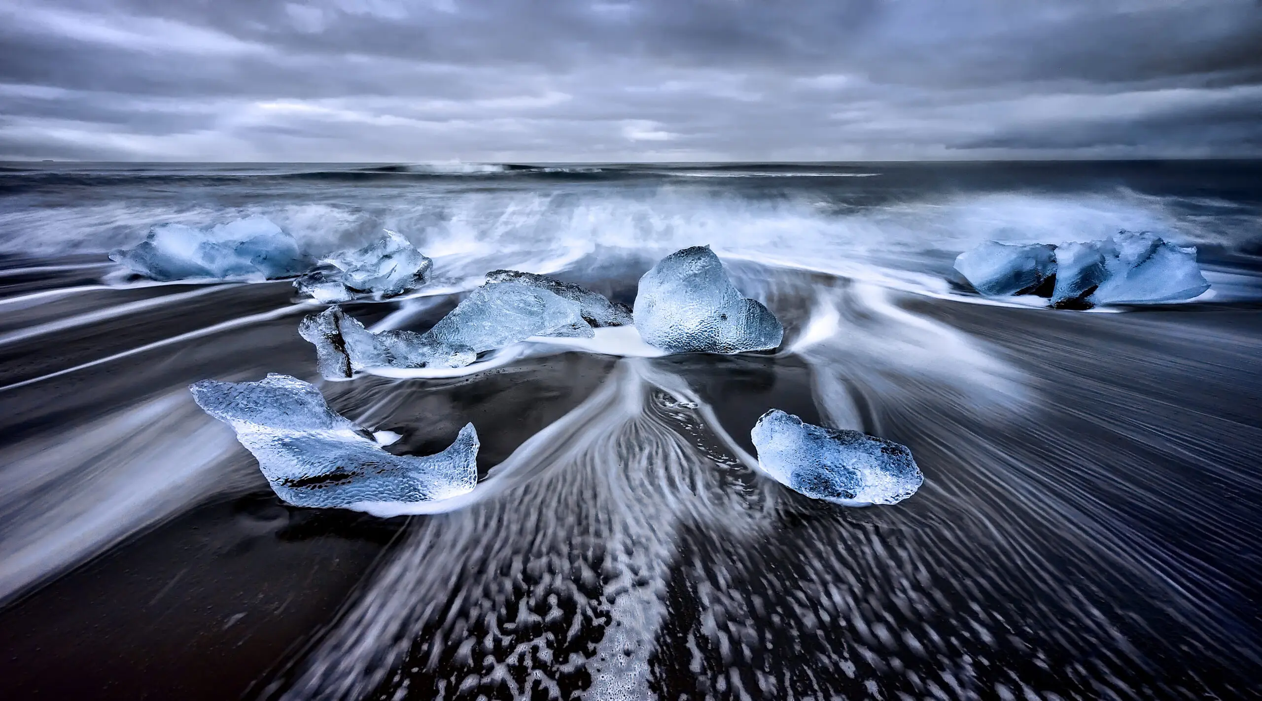 Wandbild (2984) Blue Diamonds präsentiert: Wasser,Landschaften,Schnee und Eis,Strände,Winter,Gewässer,Meere