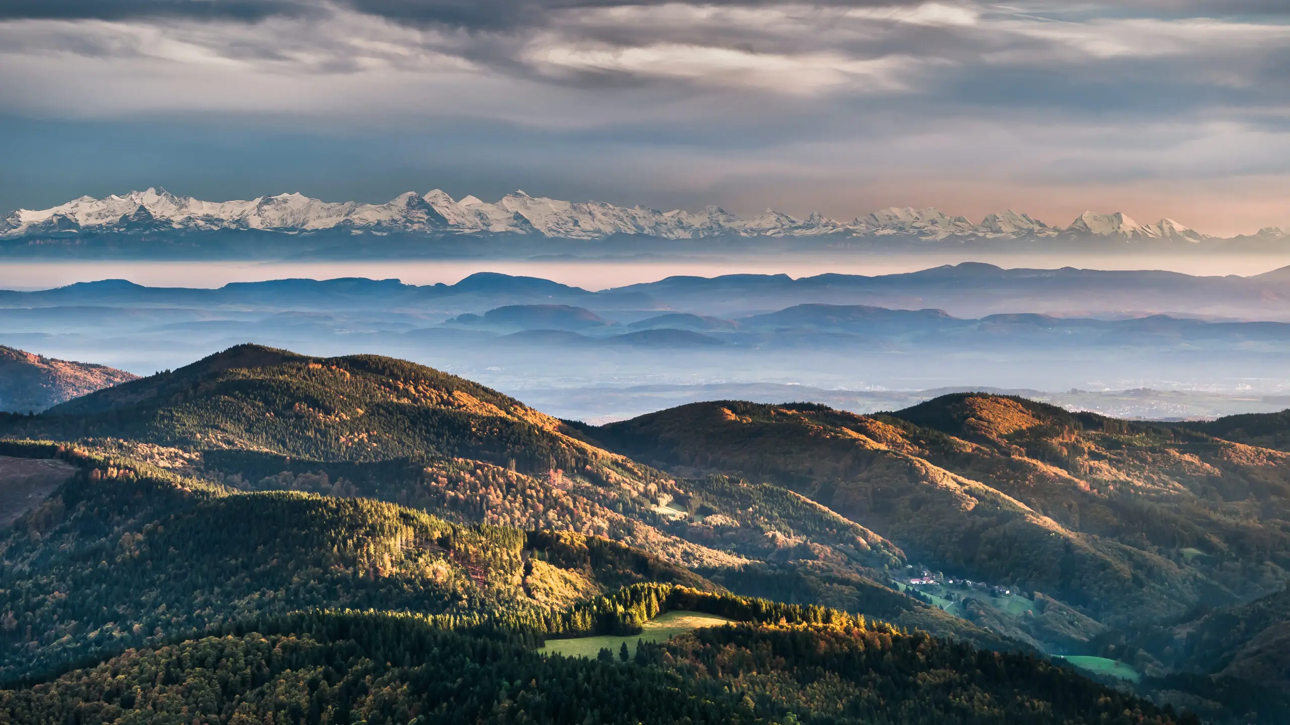 Wandbild (3042) Schwarzwald Alpen Panorama präsentiert: Landschaften,Berge,Herbst