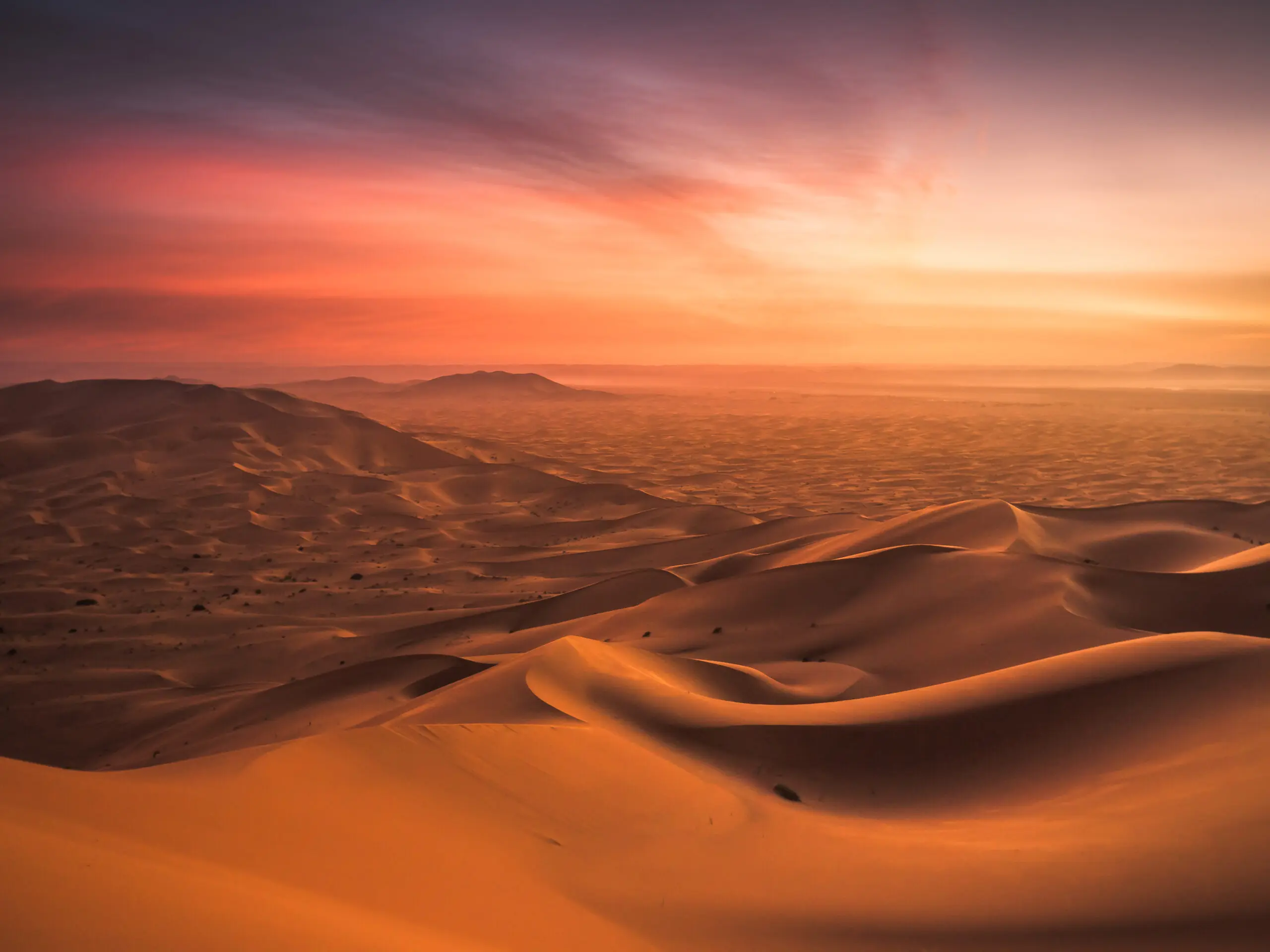 Wandbild (3046) Sonnenuntergang in der Wüste präsentiert: Landschaften,Wüste