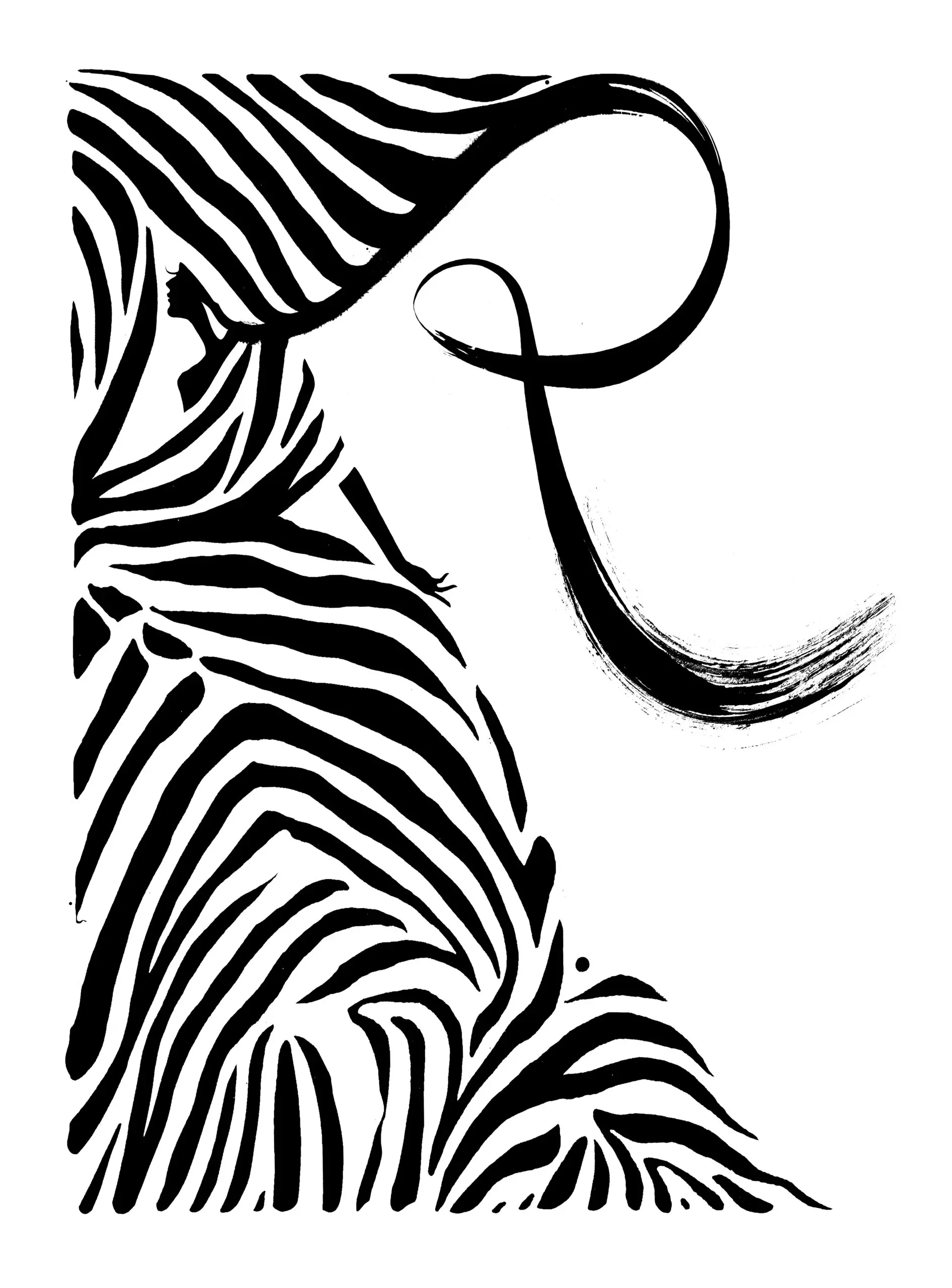 Wandbild (3645) Zebra präsentiert: Menschen,Kreatives,Frauen,Sonstiges Kreatives
