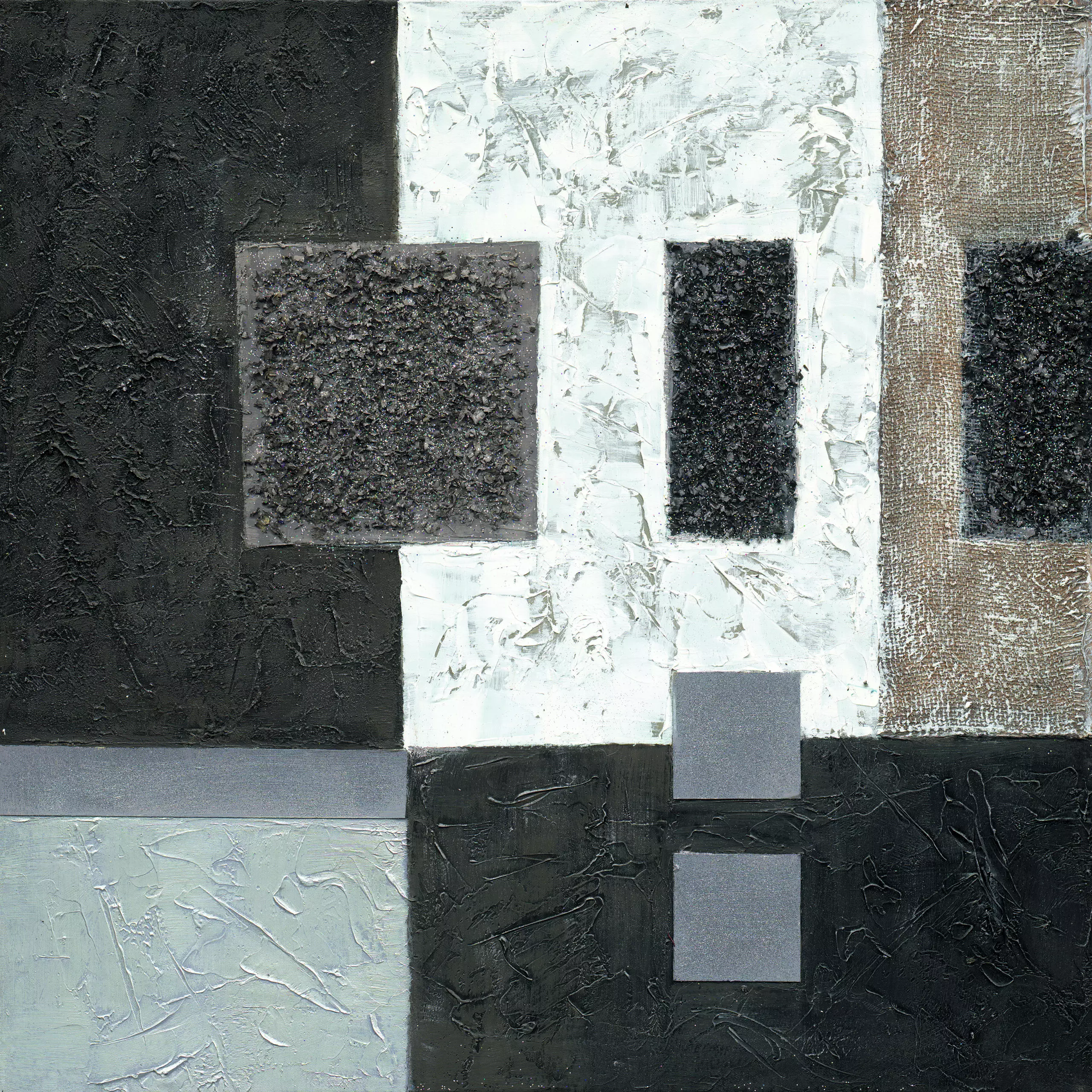Wandbild (4960) Black and White 2 Squares präsentiert: Kreatives,Abstrakt