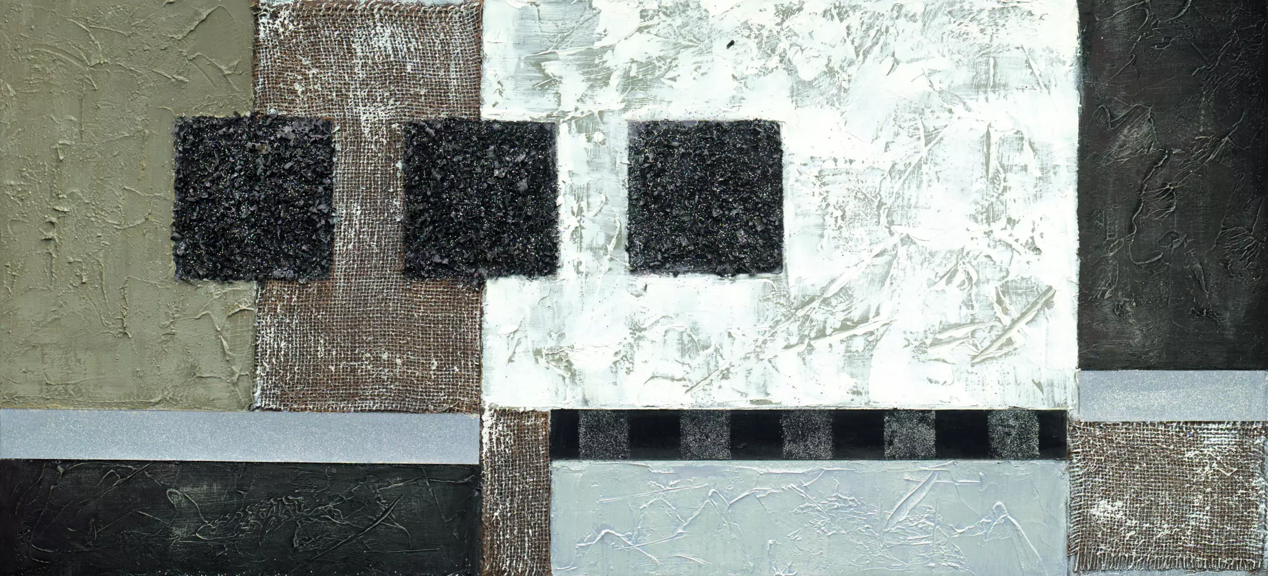 Wandbild (4959) Black and White 3 Squares präsentiert: Kreatives,Abstrakt