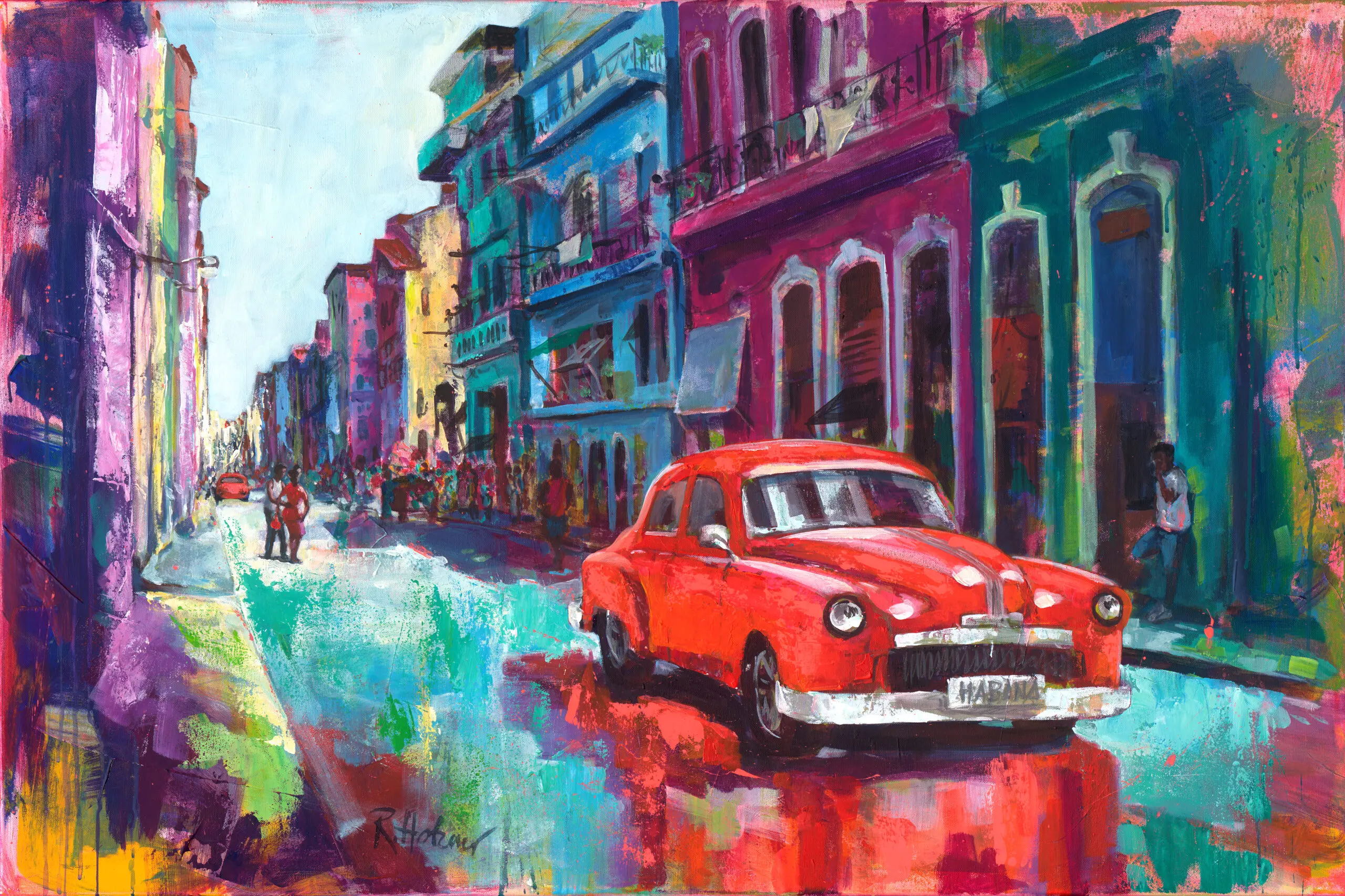 Wandbild (5039) RH_069_Dancing in the streets of Habana präsentiert: Menschen,Technik,Kreatives,Architektur,Abstrakt,Landschaften,Amerika,Menschengruppen,Auto,Sonstiges Kreatives