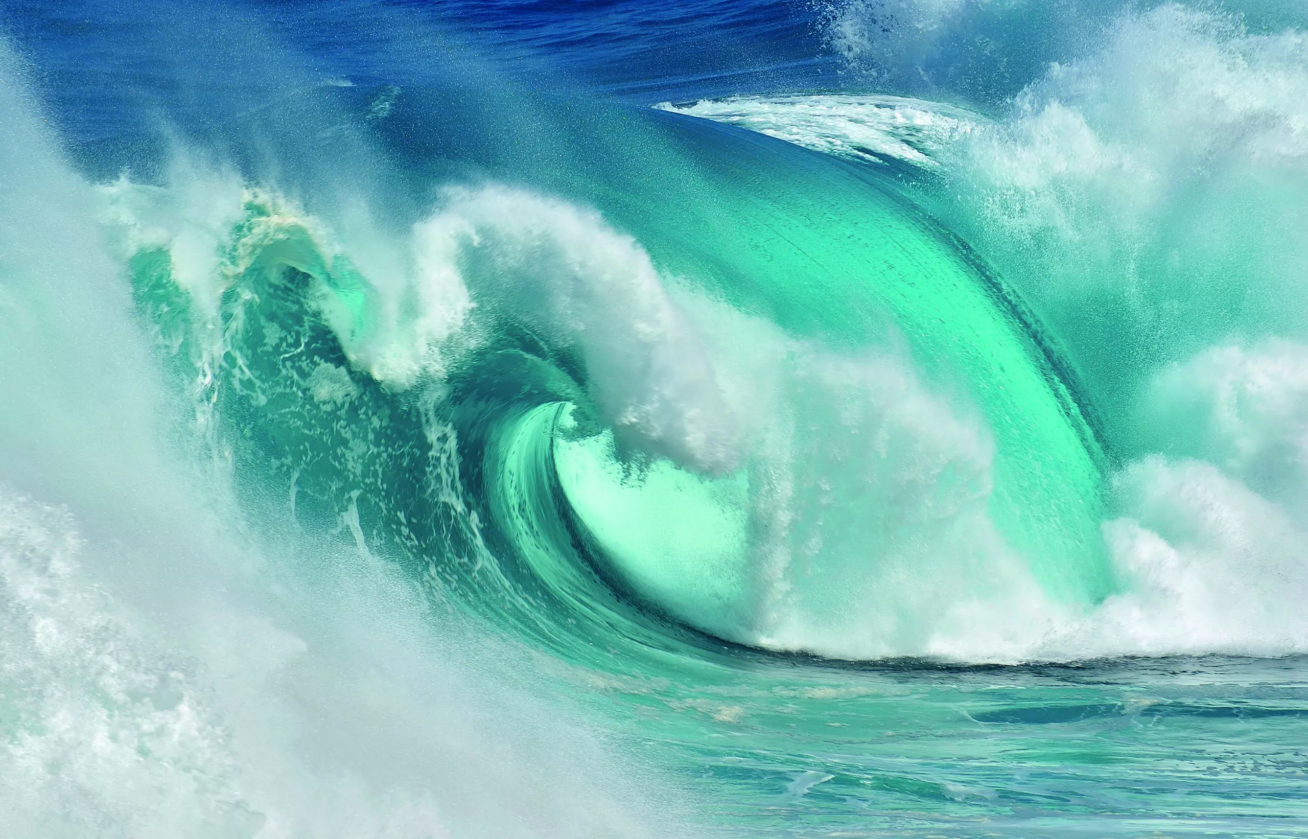 Wandbild (5133) When the ocean turns into blue fire by Daniel Montero präsentiert: Aktion-Bewegung,Wasser,Details und Strukturen,Natur,Aktion pur,Meere,Sonstige Naturdetails
