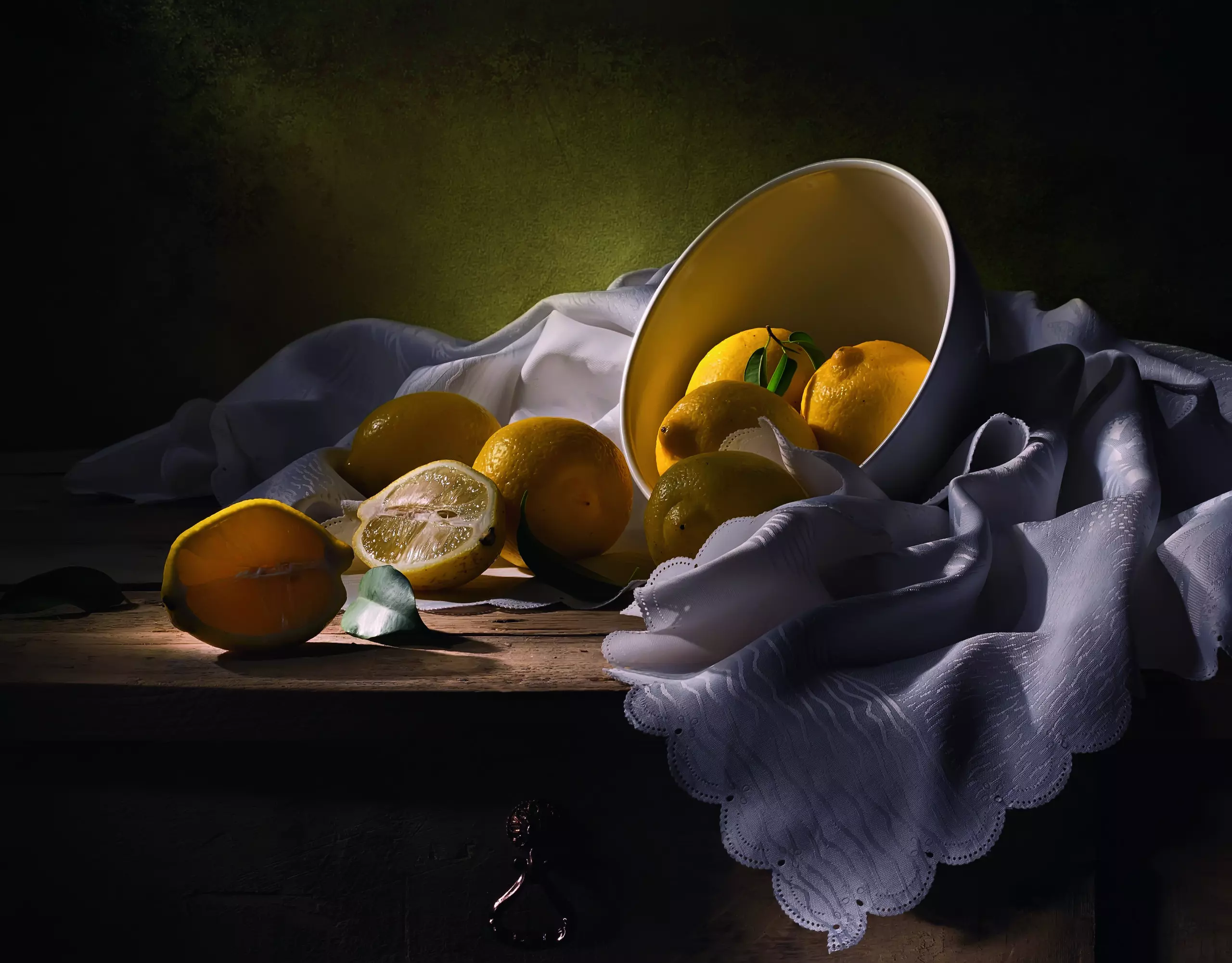 Wandbild (5226) Still life with lemons by Svetlana L präsentiert: Stillleben,Kreatives,Details und Strukturen,Essen und Getränke,Retro,Sonstiges Kreatives
