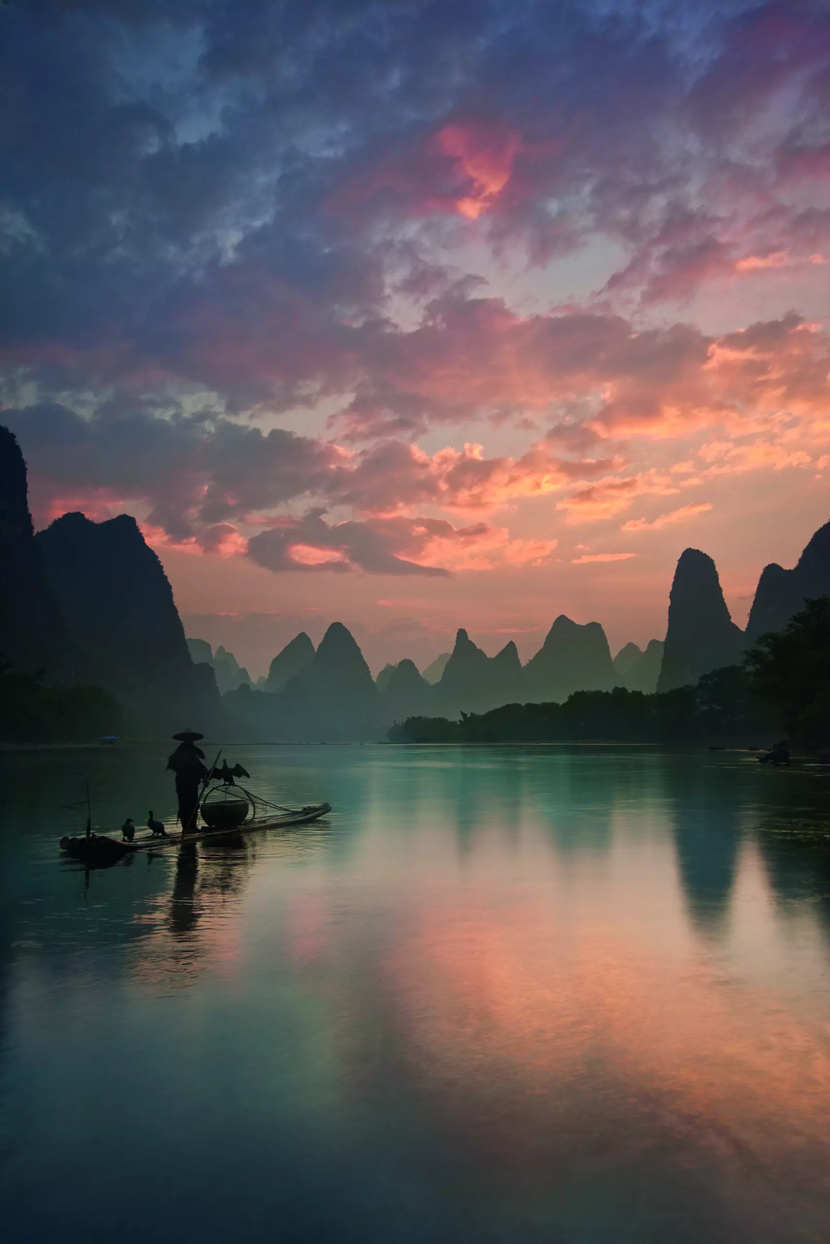 Wandbild (5264) Li River Sunrise by Yan Zhang präsentiert: Landschaften,Asien