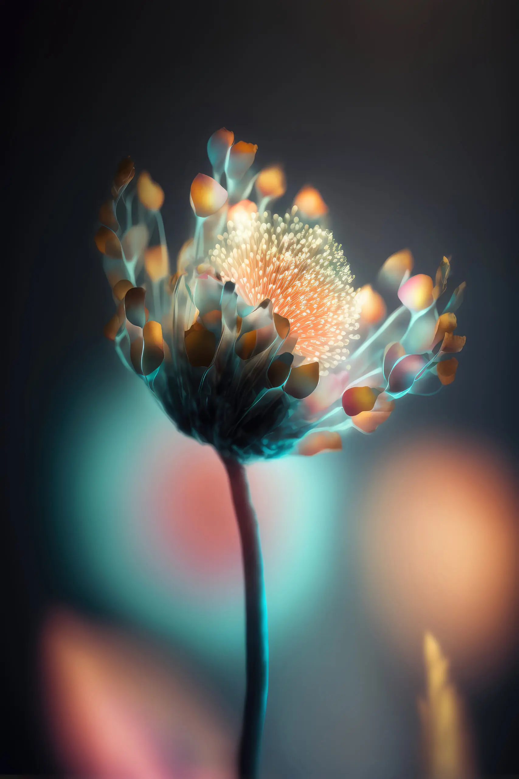 Wandbild (21943) Colorful Glowing Flower By Treechild präsentiert: Natur