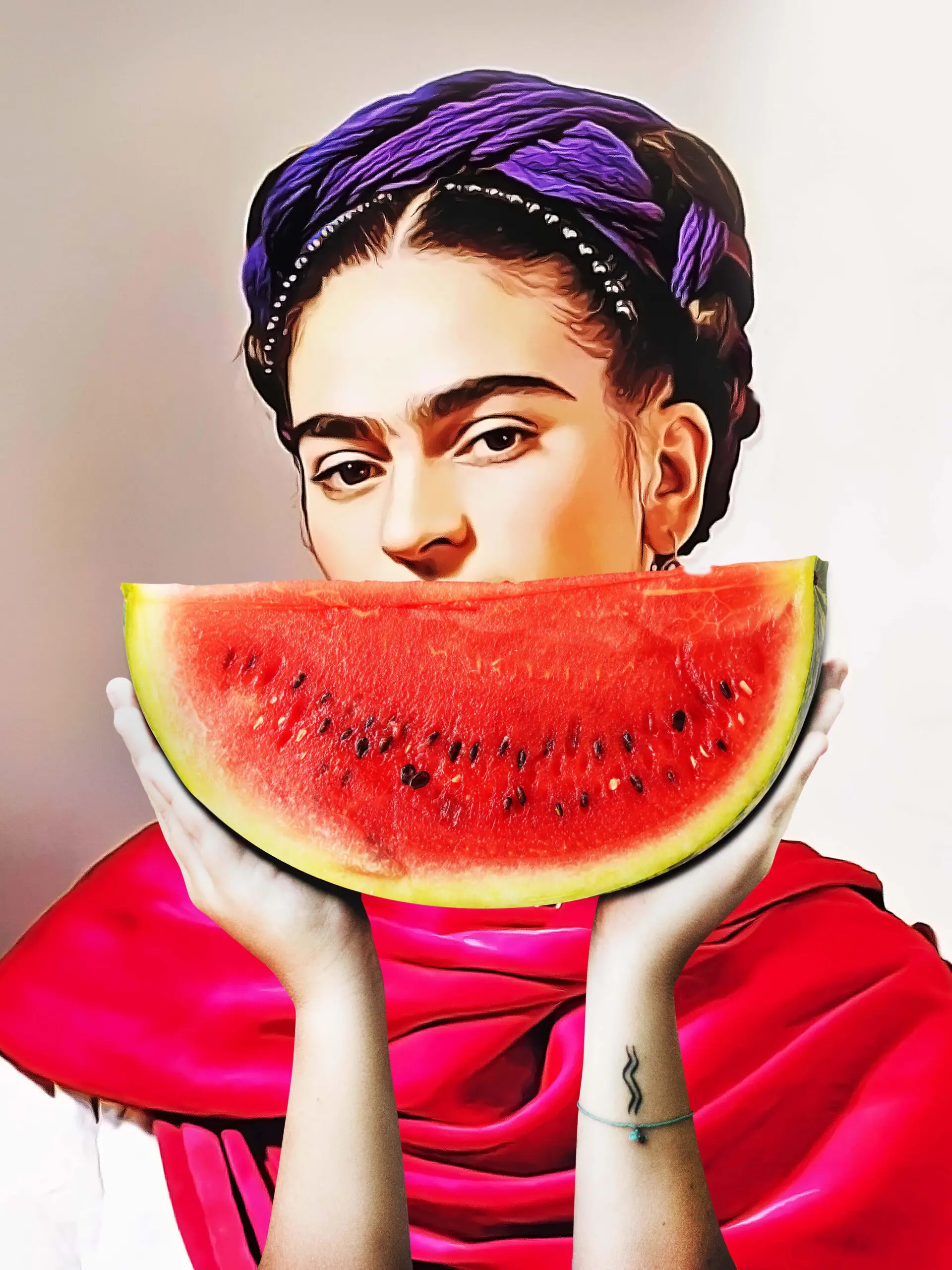 Wandbild (26039) Watermelon Frida by Dikhotomy präsentiert: Menschen,Kreatives