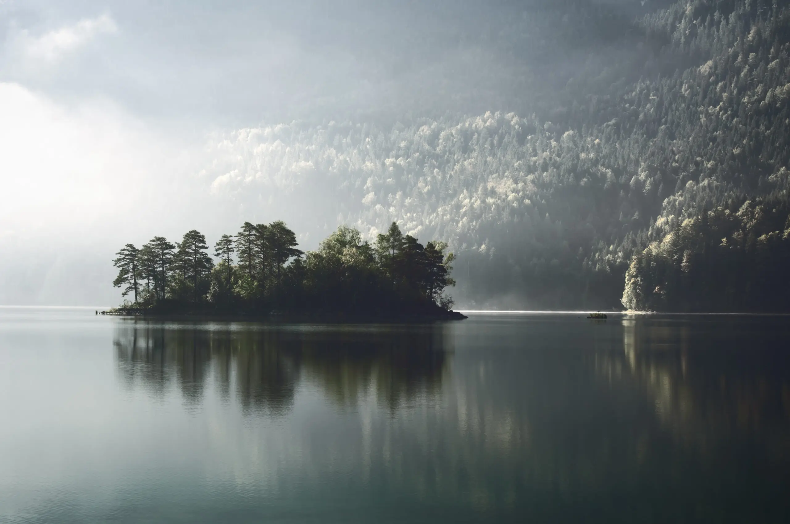 Wandbild (26156) Morning Fog Clearing by Jan Rauwerdink präsentiert: Wasser,Natur