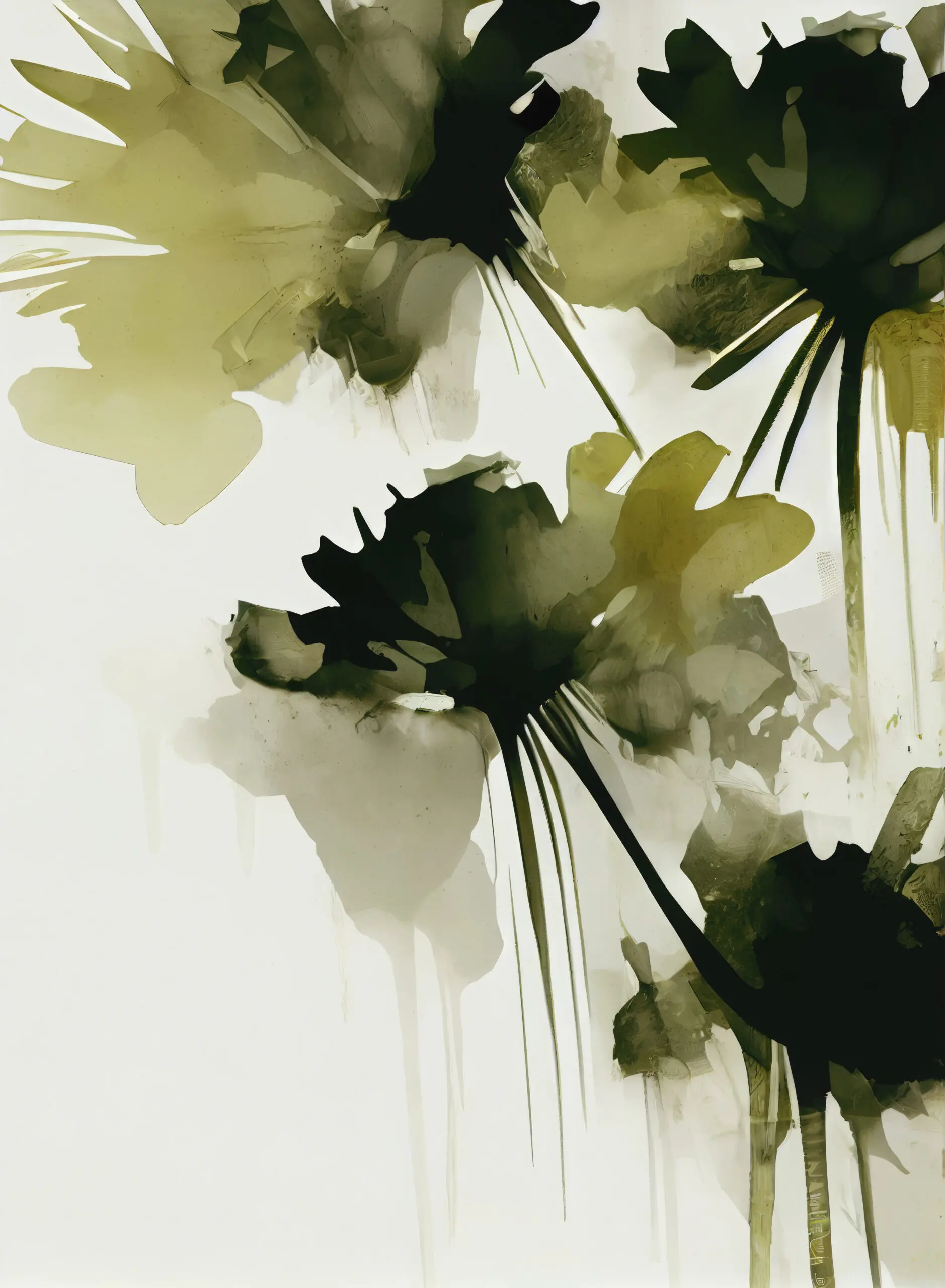Wandbild (26164) Green Flowers by Treechild präsentiert: Kreatives,Natur